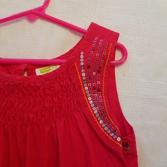 Crazy 8 dress size 10/12 color block sleeveless design with sequin accents - Picture 3 of 4